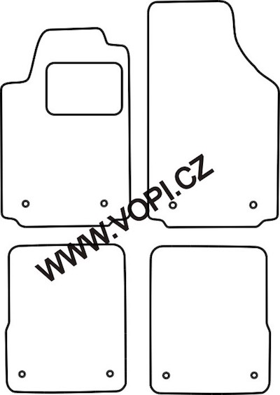 Textil-Autoteppiche Audi A2 1999 - 2005 Autofit (209)